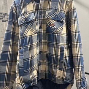 Blue and Cream Plaid Jacket